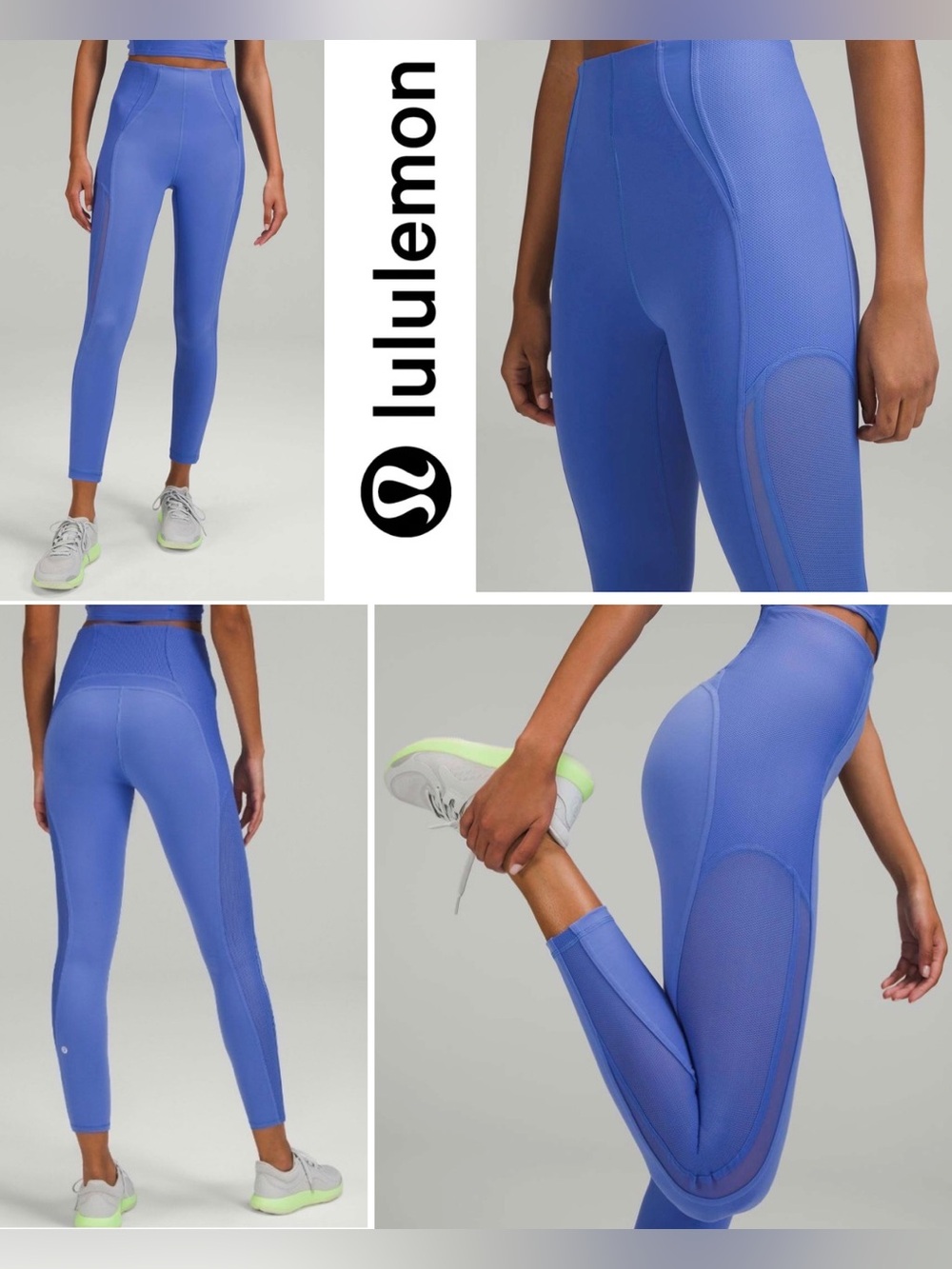 Lululemon Everlux and Mesh Super-High-Rise Training Tight 25" Size 6 Wild Indigo